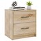 2-Drawer Nightstand, Sturdy Construction and Multiple Storage Options